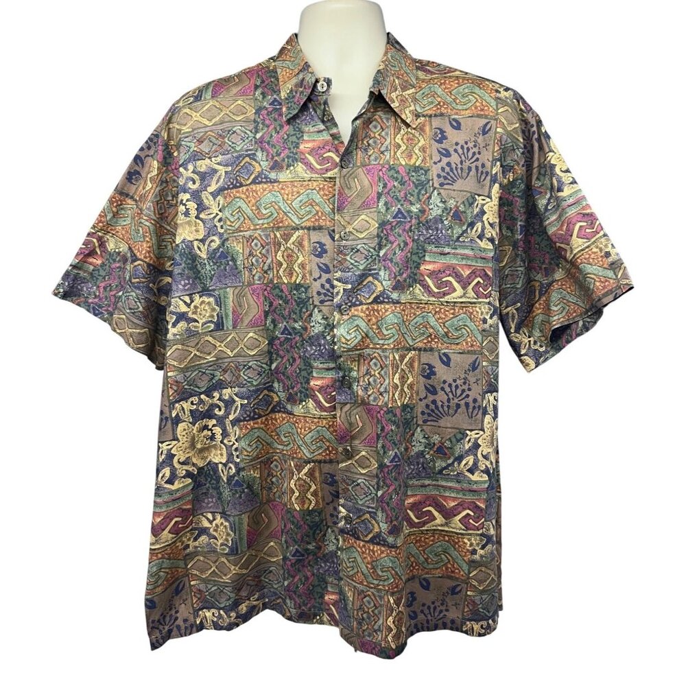 Tori Richard Vintage Hawaiian Button Up Shirt Cotton Lawn XL Pocket Hawaii USA